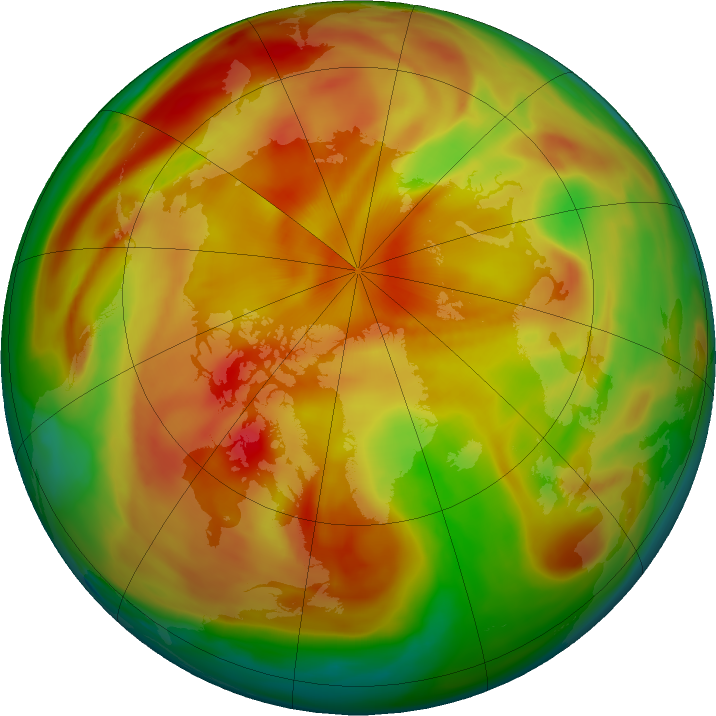 Arctic ozone map for 10 April 2018